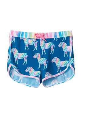 Hatley swim shorts blue rainbow zebra size 4 🌈🦓